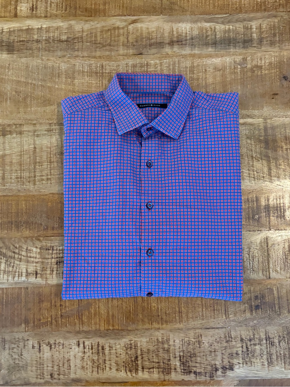 Hammer Made Plaid Check Button Down Shirt
